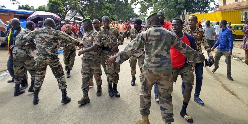 Cession du Port Autonome de Conakry : La marche des syndicats réprimée par des gaz lacrymogènes