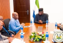 Rapatriement de Sierra-Léonais: Dr Morissanda Kouyaté reçu en audience par le président Julius Maada Bio